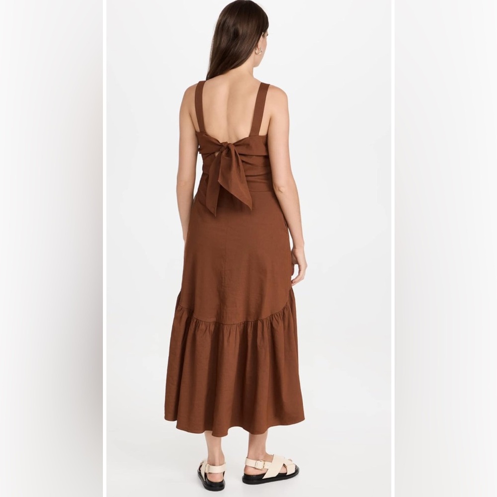 Theory Chocolate Brown Midi Dress - Picture 5 of 7